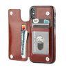 MELTAZO iPhone XS Max Case, iPhone XS Max Hoes, Hoesje iPhone XS Max, Case iPhone XS Max, iPhone XS Max Hoesje met Kaartenhouder, Premium PU-Leer, iPhone XS Max Portemonnee Hoesje (Bruin) 2 iPhone-Case-Pic-1