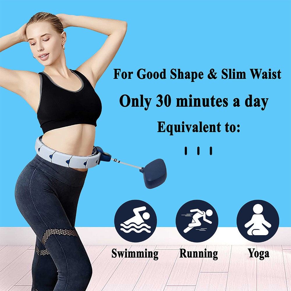 MELTAZO Hoelahoep Fitness, Smart Hula Hoop Fitness met Gewicht, Slimme Hoelahoop Fitness, Hulahoop Fitness, Cerceau Intelligent, Fitness Hoelahoep Volwassenen, Hoela hoep, Verstelbare Hoelahoep, Weighted Hula Hoop voor Gewichtsverlies en Fitheid 5 Hula-Hoop-Blue-Pic-3