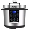 MELTAZO Multicooker, 6L, 14-in-1 Elektrische Snelkookpan met LED Touch Screen, Pressure Cooker Electrisch, Electric Pressure Cooker, Multicuiseur, Multi cooker, Rijstkoker, Yoghurtmaker, Slowcooker, Soepmaker, Stomer (RVS/Zwart) - Thumbnail Image 1