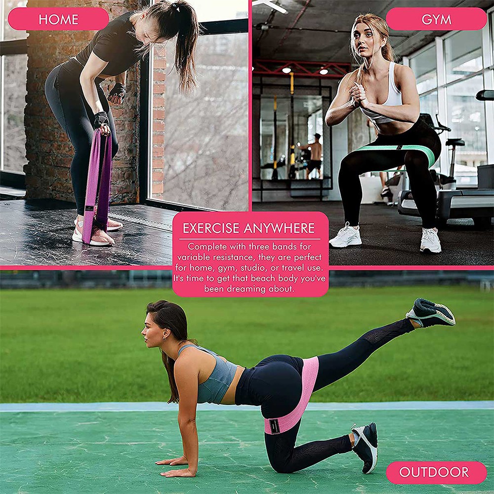 MELTAZO NVRGUIP Weerstandsbanden Set, Weerstandbanden, Resistance Band Set, Weerstand Banden, Antislip Weerstandsbanden Fitness, Workout Banden, Fitness Elastiek, Fitness Band voor Heupen - Benen - Taille - Squats in Thuis en Overal (3 Stuks) 7 Weerstandsbanden-Set-Pic-5