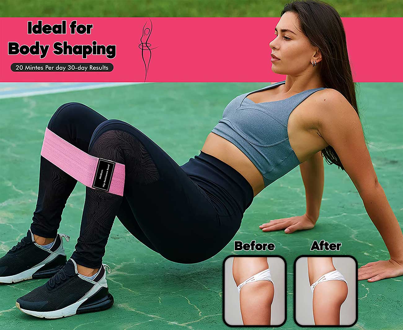 MELTAZO NVRGUIP Weerstandsbanden Set, Weerstandbanden, Resistance Band Set, Weerstand Banden, Antislip Weerstandsbanden Fitness, Workout Banden, Fitness Elastiek, Fitness Band voor Heupen - Benen - Taille - Squats in Thuis en Overal (3 Stuks) 8 Weerstandsbanden-Set-Pic-6