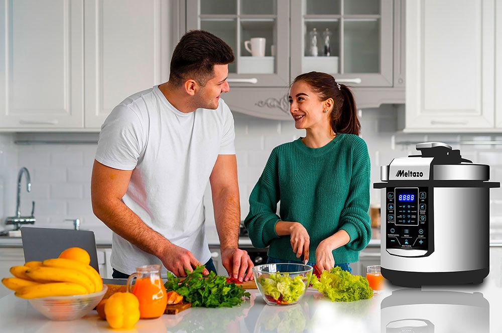 MELTAZO Multicooker, 6L, 14-in-1 Elektrische Snelkookpan met LED Touch Screen, Pressure Cooker Electrisch, Electric Pressure Cooker, Multicuiseur, Multi cooker, Rijstkoker, Yoghurtmaker, Slowcooker, Soepmaker, Stomer (RVS/Zwart) 5 Meltazo-Multicooker-Pic-4