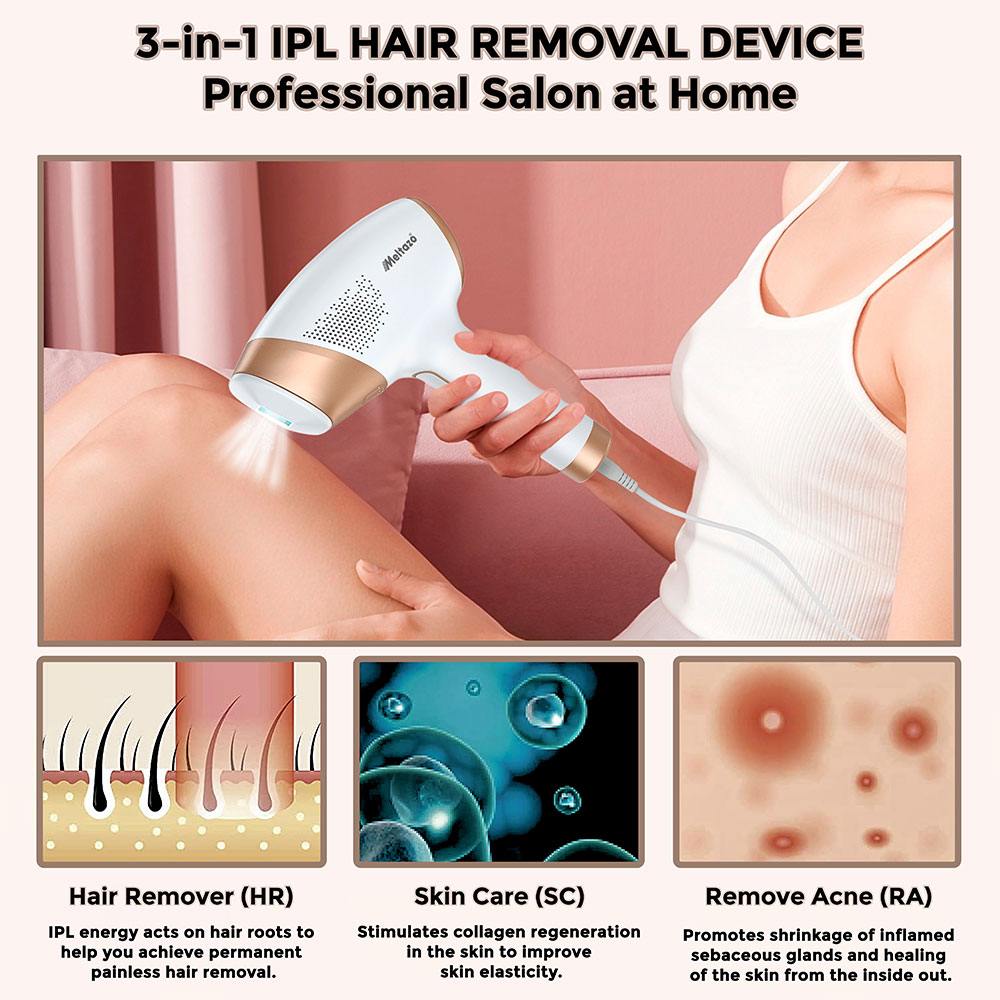 MELTAZO Ramavi Pro 6 IPL Ontharingsapparaat, 3-in-1 IPL Lichtontharingsapparaat, Pijnloos IPL Laser Haar Verwijderaar, IPL Laserontharing, IPL Hair Removal Laser, IPL Haarlaser, 999.999 Flitsen, IPL Ontharing voor Lichaam en Gezicht 7 MELTAZO Ramavi Pro 6 IPL Ontharingsapparaat, 3-in-1 IPL Lichtontharingsapparaat, Pijnloos IPL Laser Haar Verwijderaar, IPL Laserontharing, IPL Hair Removal Laser, IPL Haarlaser, 999.999 Flitsen, IPL Ontharing voor Lichaam en Gezicht - Image 5