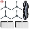 Bagotte BG800MAX Robotstofzuiger Accessoires/Vervangingsonderdelen, Bagotte BG800MAX Robot Vacuum Cleaner Accessories/Replacement Parts, Bijvulkitaccessoire met Rubberen Rolborstel, Zijborstels, en HEPA-filters voor Robotstofzuiger