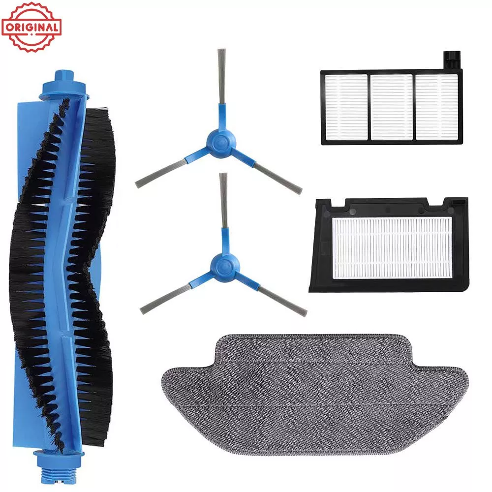 Shellbot SL60 Robotstofzuiger Accessoires/Vervangingsonderdelen, Shellbot SL60 Robot Vacuum Cleaner Accessories/Replacement Parts, Bijvulkitaccessoire met Rolborstel, Zijborstels, HEPA-filters, en Dweildoek voor Robotstofzuiger