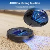 Shellbot SL60 Robotstofzuiger met Dweilfunctie, 2-in-1 Self-charging Shellbot SL60 Robot Vacuum Cleaner, Laser Lidar Navigatie met Camera, 4000Pa Sterke Zuigkracht, 200 Mins+ Runtime, App No-go Zone, Compatibel met App, Alexa, Google Assistant – New Edition - Thumbnail Image 4