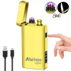 MELTAZO Elektrische Aansteker, Elektrische Aansteker met Lucifer, Elektrische Aansteker met Licht, Electric Lighter with Match, Aansteker Navulbaar, Elektronische Aansteker, Aansteker Vuurwerk, USB Aansteker BBQ Plasma, 2-in-1 Aansteker voor Alles - Thumbnail Image 1