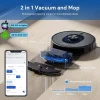 Shellbot SL60 Robotstofzuiger met Dweilfunctie, 2-in-1 Self-charging Shellbot SL60 Robot Vacuum Cleaner, Laser Lidar Navigatie met Camera, 4000Pa Sterke Zuigkracht, 200 Mins+ Runtime, App No-go Zone, Compatibel met App, Alexa, Google Assistant – New Edition - Thumbnail Image 3