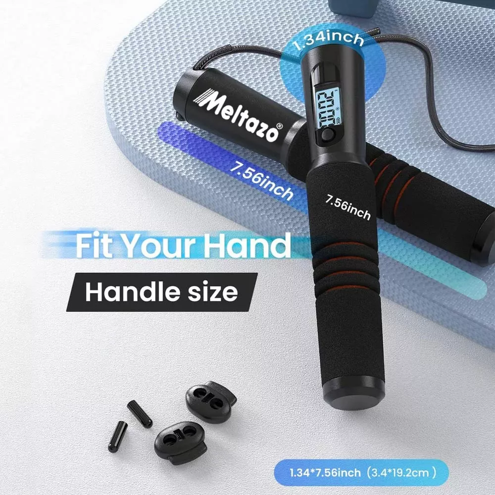 MELTAZO Springtouw met Teller, Weerstandsbanden Set, Fitness Springtouw, Smart Skipping Rope Fitness, Springtouw Teller, Springtouw Sport, Weerstandbanden, Resistance Band Set, Weerstand banden, Antislip Weerstandsbanden Fitness voor Crossfit 7 MELTAZO Springtouw met Teller, Weerstandsbanden Set, Fitness Springtouw, Smart Skipping Rope Fitness, Springtouw Teller, Springtouw Sport, Weerstandbanden, Resistance Band Set, Weerstand banden, Antislip Weerstandsbanden Fitness voor Crossfit - Image 5